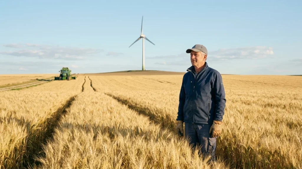 combien rapporte une éolienne à un agriculteur