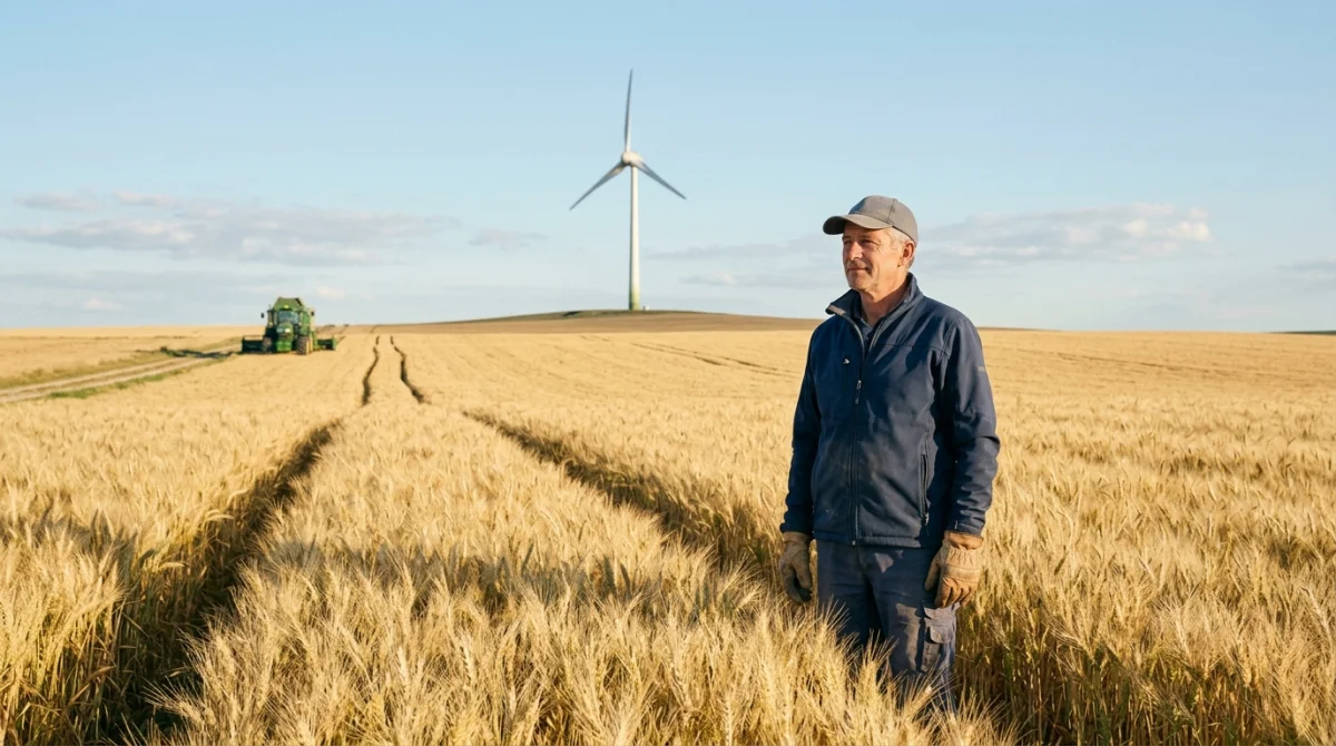 combien rapporte une éolienne à un agriculteur