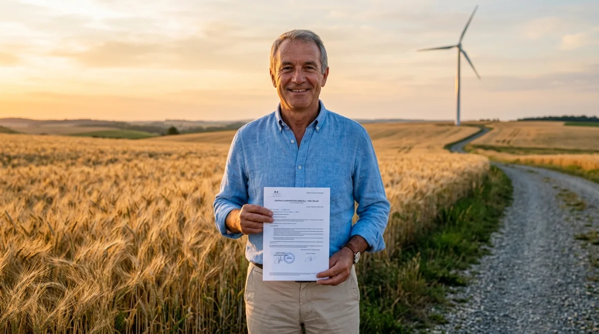 que rapporte une éolienne au propriétaire du terrain